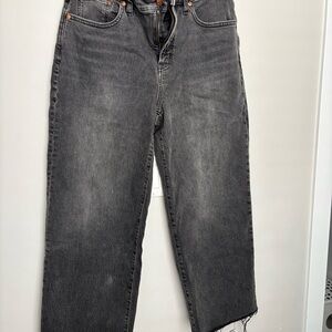 Madewell Womens Charcoal Straight Jeans